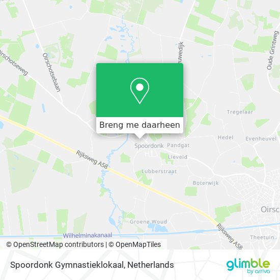 Spoordonk Gymnastieklokaal kaart