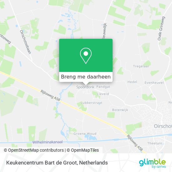 Keukencentrum Bart de Groot kaart