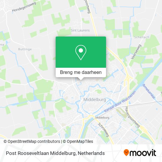 Post Rooseveltlaan Middelburg kaart