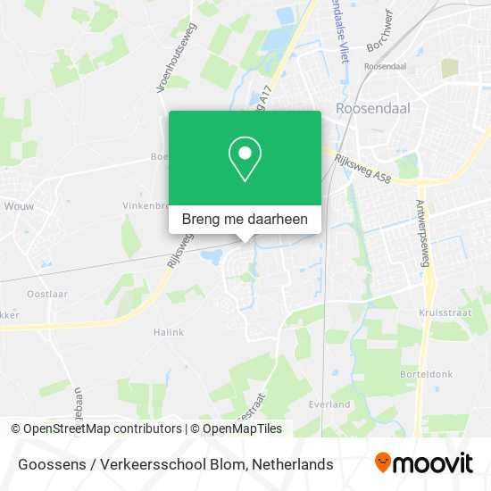 Goossens / Verkeersschool Blom kaart