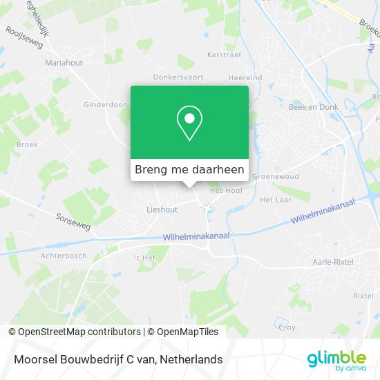 Moorsel Bouwbedrijf C van kaart