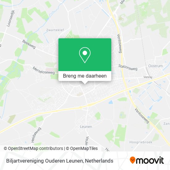 Biljartvereniging Ouderen Leunen kaart