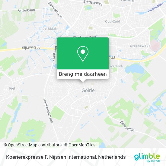 Koerierexpresse F. Nijssen International kaart