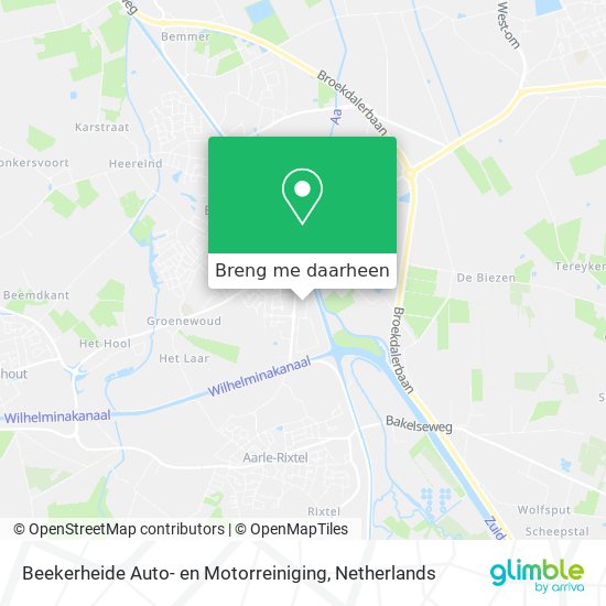 Beekerheide Auto- en Motorreiniging kaart