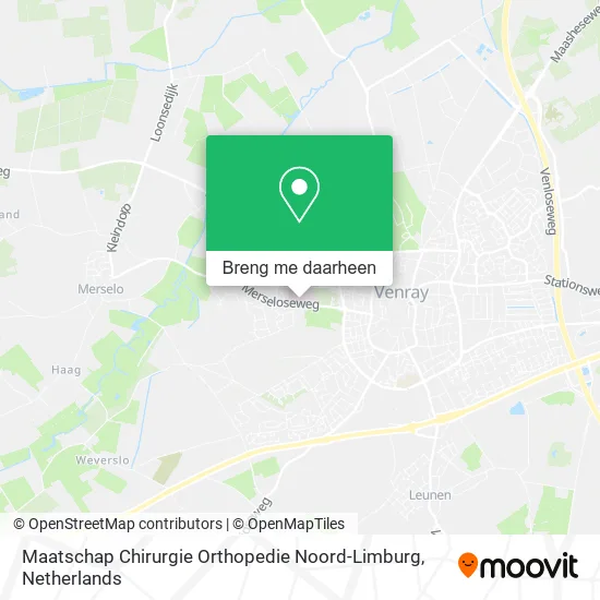 Maatschap Chirurgie Orthopedie Noord-Limburg kaart