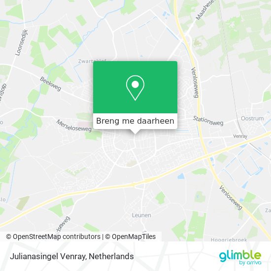 Julianasingel Venray kaart