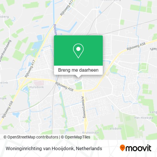 Woninginrichting van Hooijdonk kaart