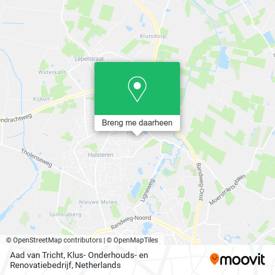 Aad van Tricht, Klus- Onderhouds- en Renovatiebedrijf kaart