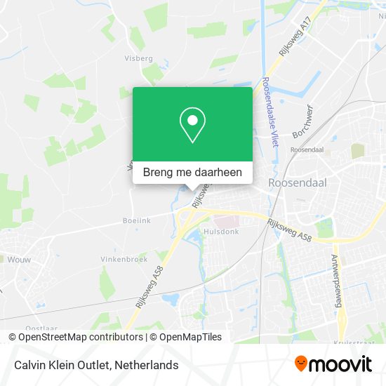 Calvin Klein Outlet kaart