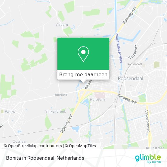 Bonita in Roosendaal kaart