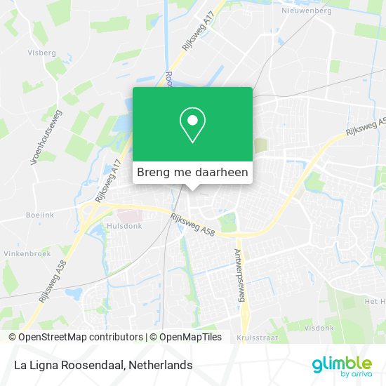 La Ligna Roosendaal kaart