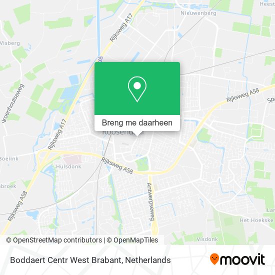 Boddaert Centr West Brabant kaart