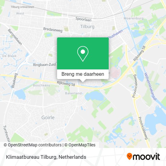 Klimaatbureau Tilburg kaart
