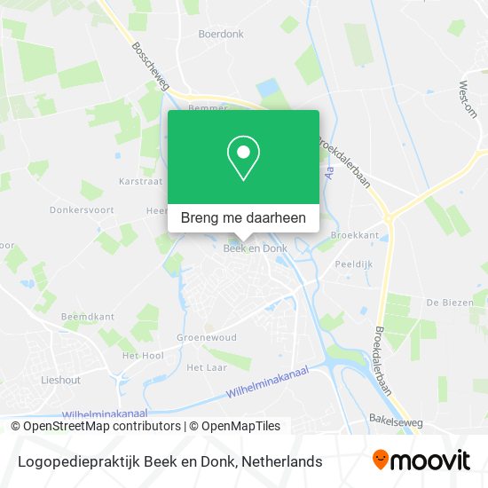 Logopediepraktijk Beek en Donk kaart