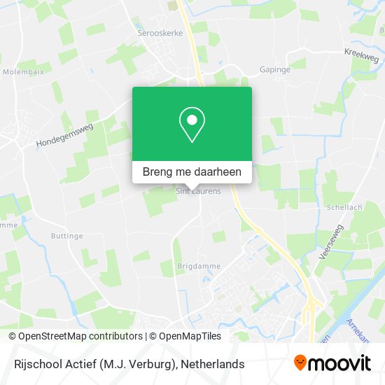 Rijschool Actief (M.J. Verburg) kaart