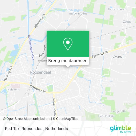 Red Taxi Roosendaal kaart