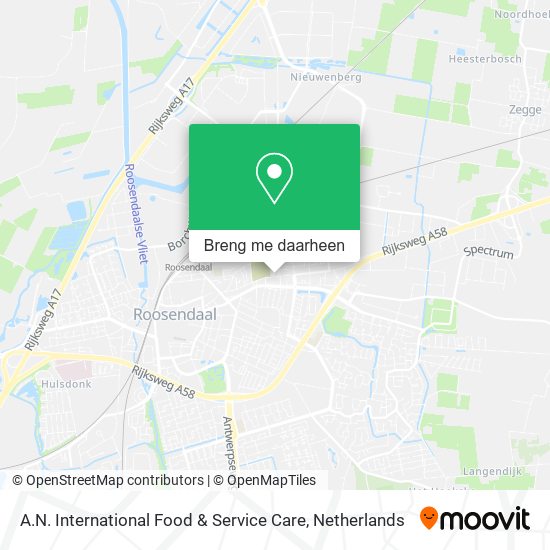 A.N. International Food & Service Care kaart