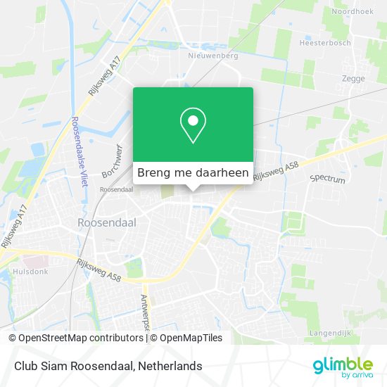 Club Siam Roosendaal kaart