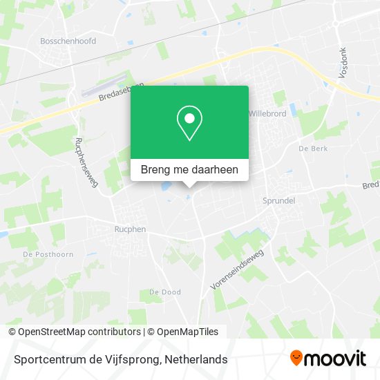 Sportcentrum de Vijfsprong kaart