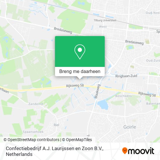 Confectiebedrijf A.J. Laurijssen en Zoon B.V. kaart