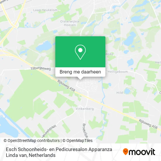 Esch Schoonheids- en Pedicuresalon Apparanza Linda van kaart