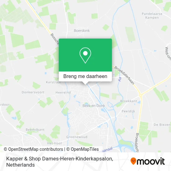 Kapper & Shop Dames-Heren-Kinderkapsalon kaart