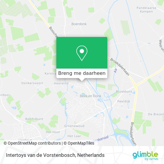 Intertoys van de Vorstenbosch kaart