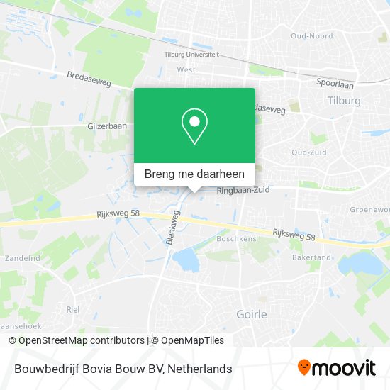 Bouwbedrijf Bovia Bouw BV kaart