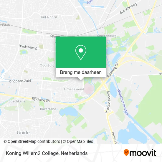 Koning Willem2 College kaart
