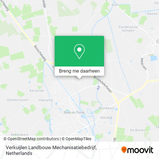 Verkuijlen Landbouw Mechanisatiebedrijf kaart