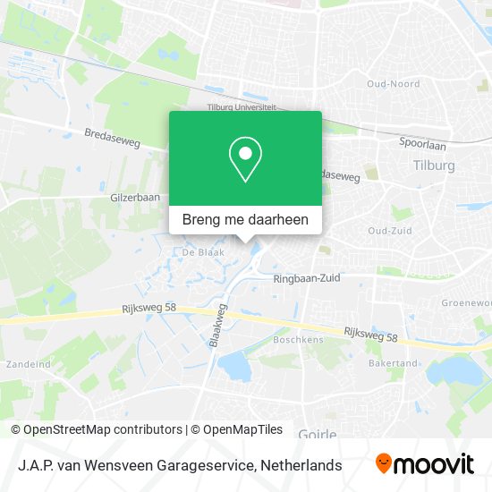 J.A.P. van Wensveen Garageservice kaart