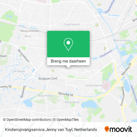 Kinderopvangservice Jenny van Tuyl kaart