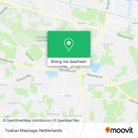 Toekan Massage kaart