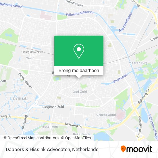 Dappers & Hissink Advocaten kaart