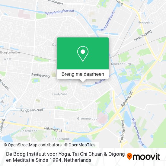 De Boog Instituut voor Yoga, Tai Chi Chuan & Qigong en Meditatie Sinds 1994 kaart