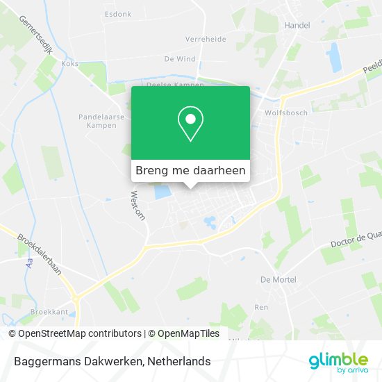 Baggermans Dakwerken kaart
