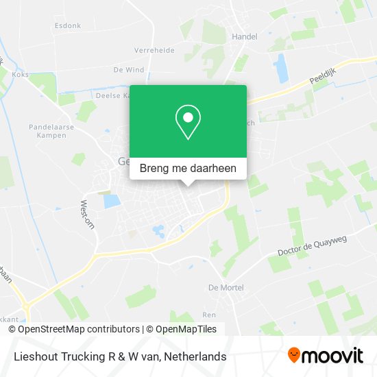 Lieshout Trucking R & W van kaart