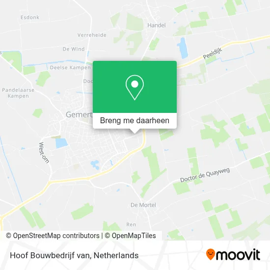 Hoof Bouwbedrijf van kaart