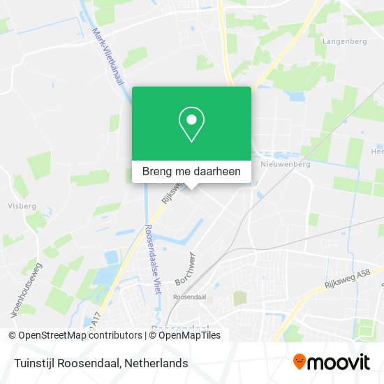 Tuinstijl Roosendaal kaart