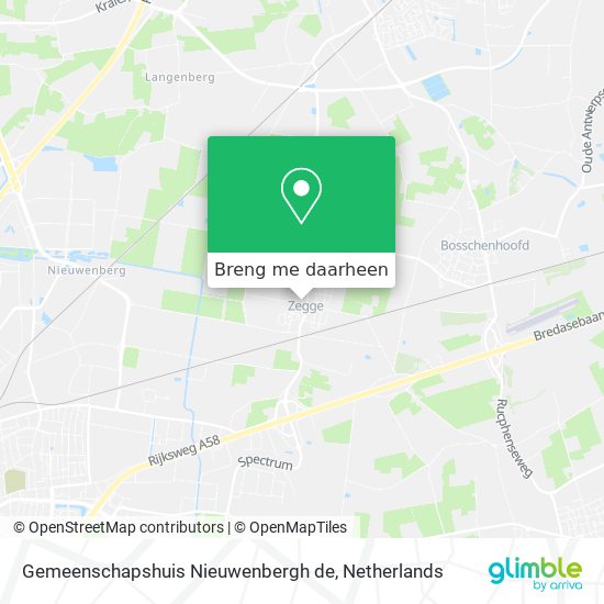 Gemeenschapshuis Nieuwenbergh de kaart