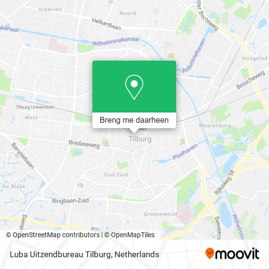 Luba Uitzendbureau Tilburg kaart