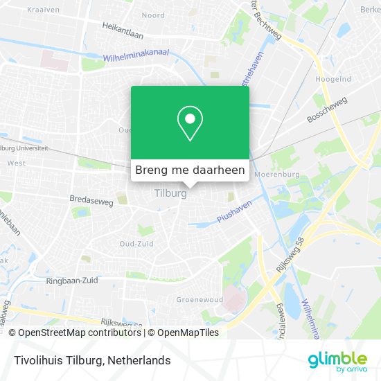 Tivolihuis Tilburg kaart