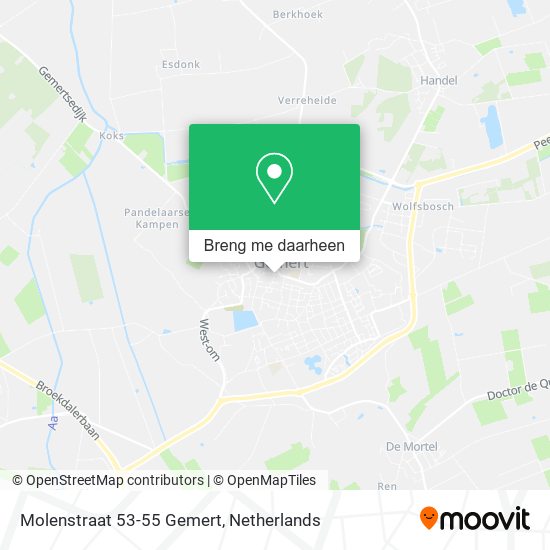 Molenstraat 53-55 Gemert kaart