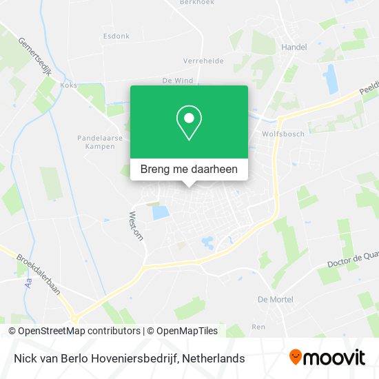 Nick van Berlo Hoveniersbedrijf kaart