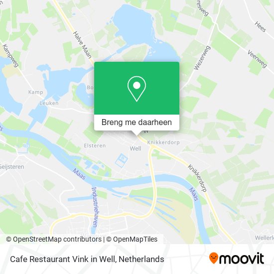 Cafe Restaurant Vink in Well kaart