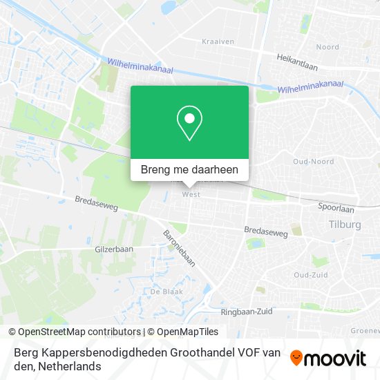 Berg Kappersbenodigdheden Groothandel VOF van den kaart