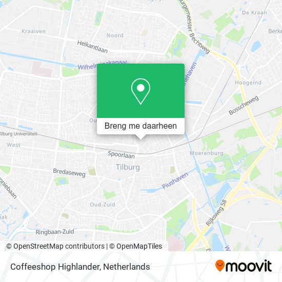 Coffeeshop Highlander kaart