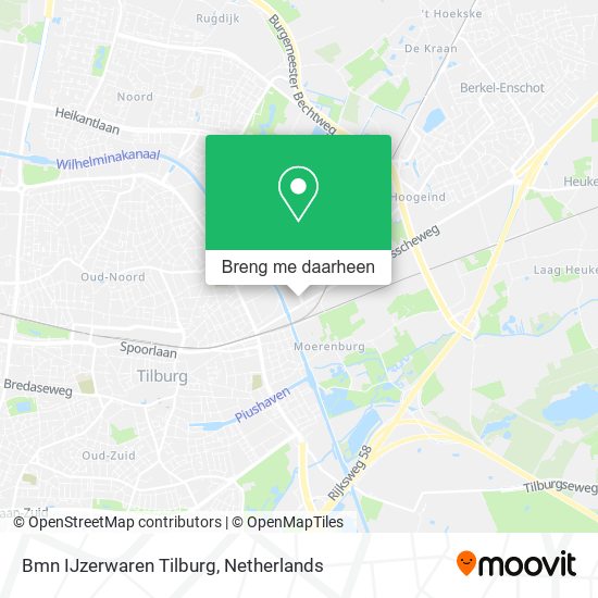 Bmn IJzerwaren Tilburg kaart