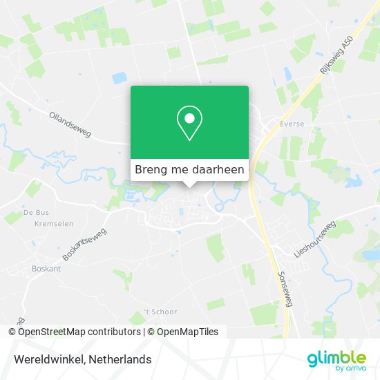 Wereldwinkel kaart