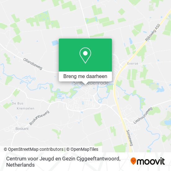 Centrum voor Jeugd en Gezin Cjggeeftantwoord kaart